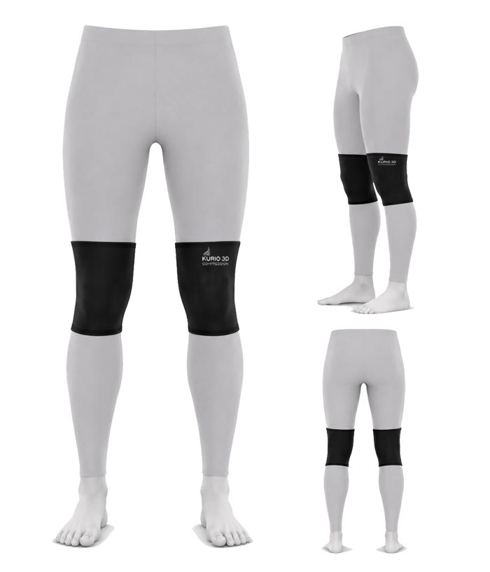 Kurio 3D Compression Knee Sleeves - Short